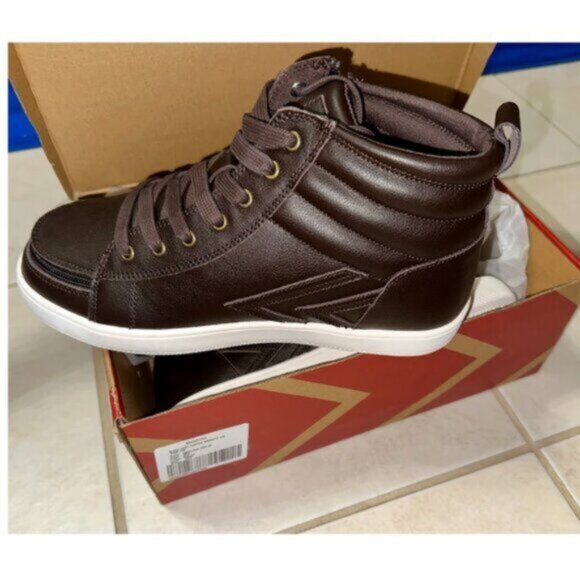 NEW Billy Footwear Mens Ten9 Adaptive Hi-Top Leather Sneakers Size 12 W KF264